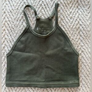 Free People Movement Happiness Runs Ribbed Crop Tank Bra